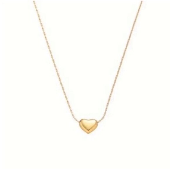 New! Madewell Gold Heart Pendant Necklace NWOT - Picture 1 of 3